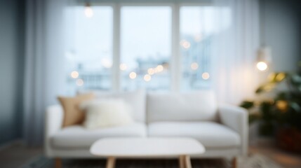 Blurred Background Of Cozy Modern Living Room Interior Perfect For Website Background Or Social Media Posts