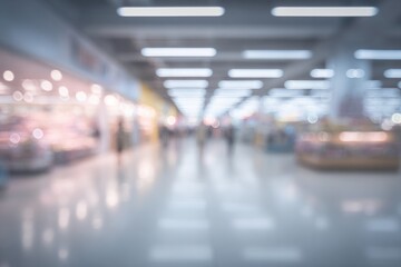 Obraz premium Abstract blurred airport terminal interior with bokeh lights