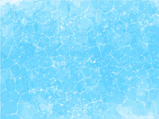 海や湖の水面のようなイメージの背景素材。手描きの水彩風テクスチャーとゆらゆらした水面の輝きのイメージ。