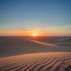 a hot sunset in the desert