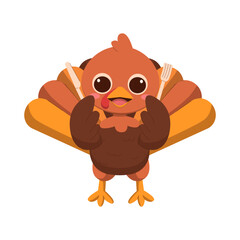Cartoon Turkey Thanksgiving Illustrations