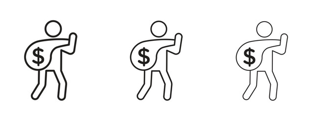 Robbery icon. Simple element illustration. Can be used for web and mobile.