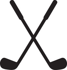 Classic Crossed Golf Clubs Emblem Sports Icon for Golfing Enthusiasts and Club Memberships Golf Tournament