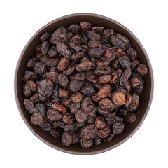 raisins in a isolated bowl