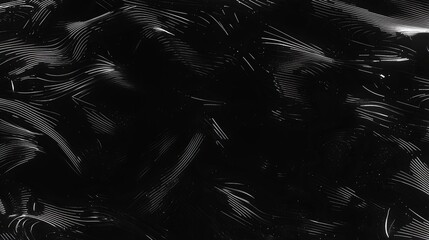 Abstract Black and White Texture with Flowing Lines and Subtle Light Accents