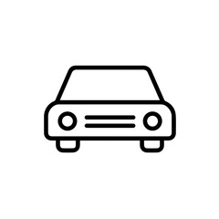 Obraz premium Car vector illustration. Simple black and white line vector illustration of car vehicle. Transport icon