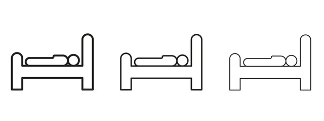Laying in bed icon. Simple element illustration. Can be used for web and mobile.