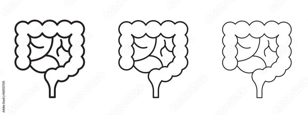 Wall mural large intestine icon. simple element illustration. can be used for web and mobile.