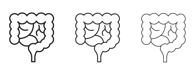 Large intestine icon. Simple element illustration. Can be used for web and mobile.