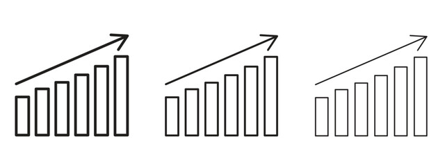 Increasing stocks icon. Simple element illustration. Can be used for web and mobile.
