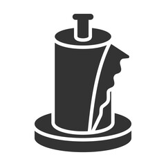 Paper Towel Icon Glyph Style. Vector Illustration Design