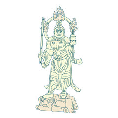 仏像 四天王 多聞天 Four Heavenly Kings Tamonten - Vaiśravaṇa