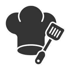 Chef Icon Glyph Style. Vector Illustration Design