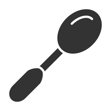 Spoon Icon Glyph Style. Vector Illustration Design