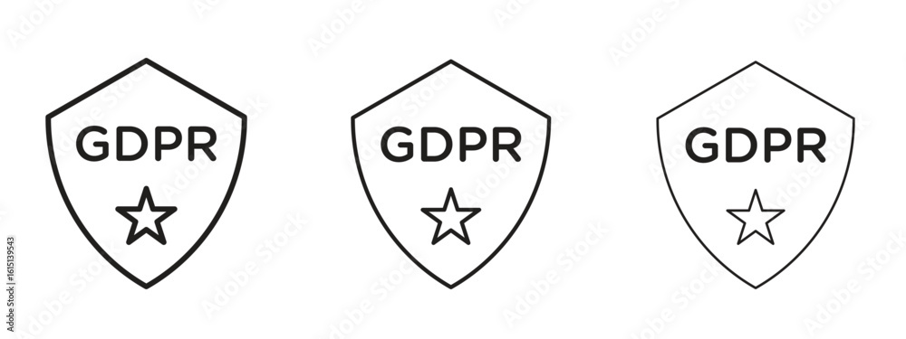 Wall mural gdpr icon. simple element illustration. can be used for web and mobile.