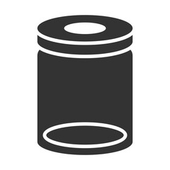 Jar Icon Glyph Style. Vector Illustration Design
