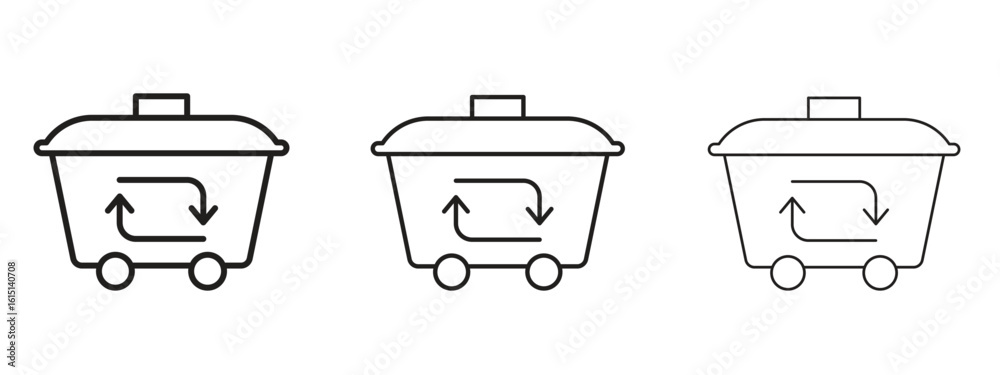 Wall mural dumpster icon. simple element illustration. can be used for web and mobile.