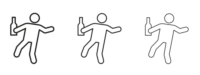 Drunk human icon. Simple element illustration. Can be used for web and mobile.