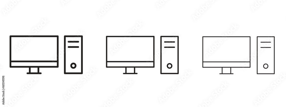 Canvas Prints desktop computer icon. simple element illustration. can be used for web and mobile.