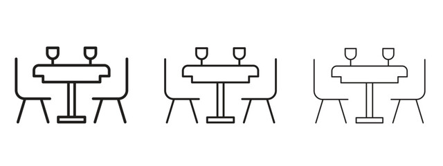 Dining table icon. Simple element illustration. Can be used for web and mobile.