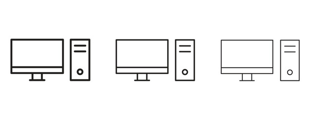 Desktop computer icon. Simple element illustration. Can be used for web and mobile.