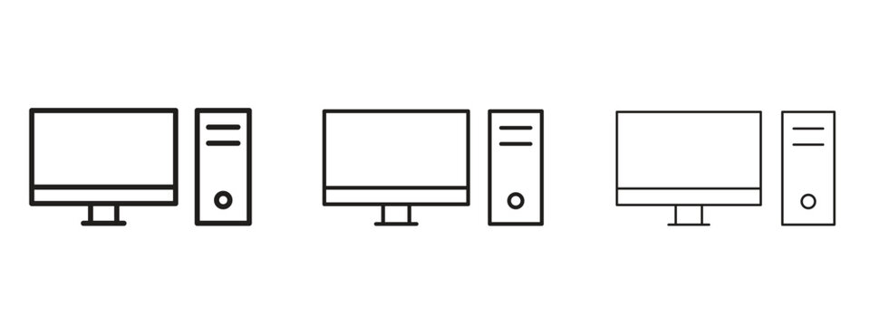 Desktop computer icon. Simple element illustration. Can be used for web and mobile.