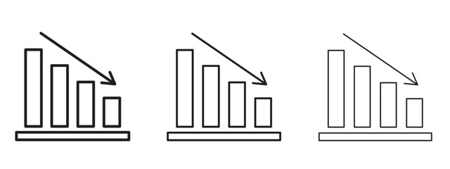 Decrease icon. Simple element illustration. Can be used for web and mobile.