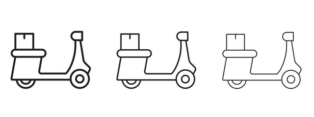 Delivery scooter icon. Simple element illustration. Can be used for web and mobile.
