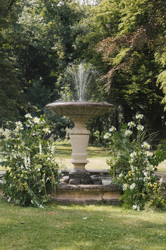 fountain in the garden