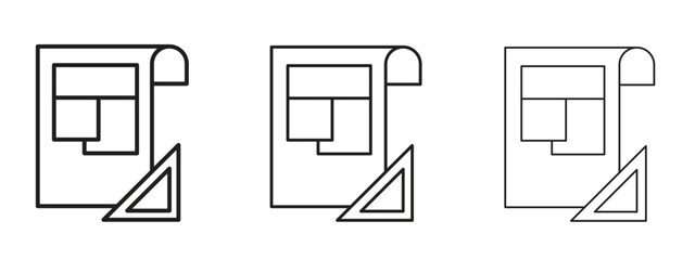 Construction plan. Simple element illustration. Can be used for web and mobile.