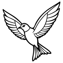 A dove in flight, symbolizing peace and freedom