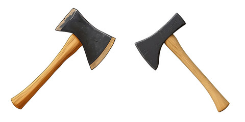 two axes vector illustration isolated on white background.