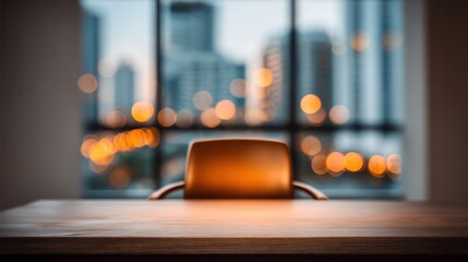 Blurred Office Background with Bokeh Lights of Urban Living Space for Posters, Websites, Marketing Material, or Social Media Posts