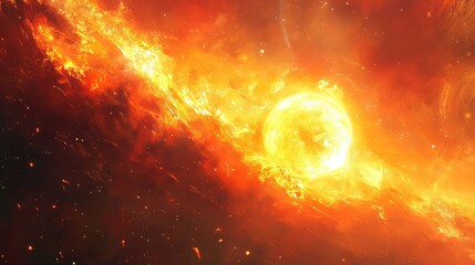 Obraz premium atmosphere layering solar flare
