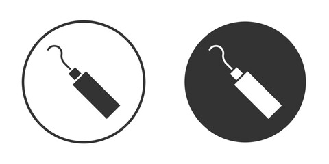 Periodontal scaler icon, symbol, Vector pictogram. Simple element illustration.
