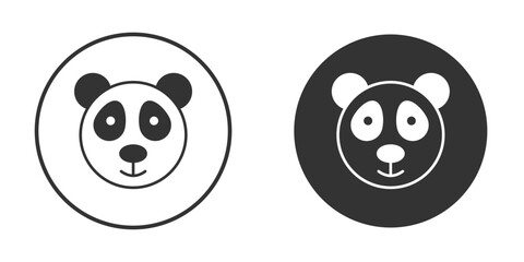 Fototapeta premium Panda bear icon, symbol, Vector pictogram. Simple element illustration.