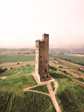 The Victoria Tower at Castle Hill, Huddersfield, West Yorkshire, England, UK 