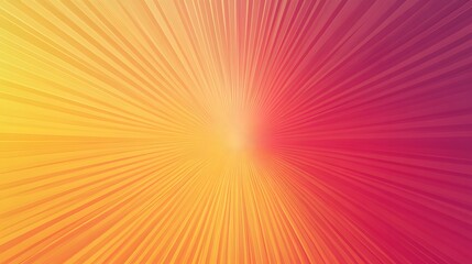 Abstract radial illustration features converging lines in a vibrant orange to red gradient.
