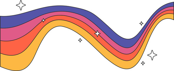 Retro Rainbow Element