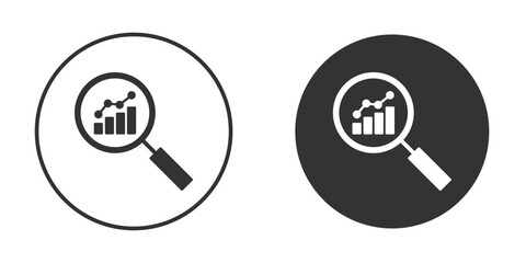 Market research icon, symbol, Vector pictogram. Simple element illustration.