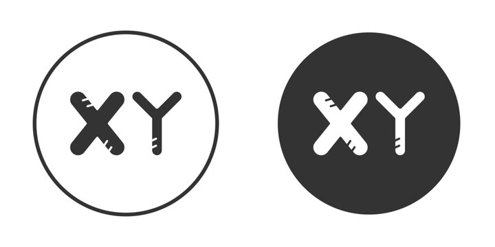 Masculine Chromosomes icon, symbol, Vector pictogram. Simple element illustration.