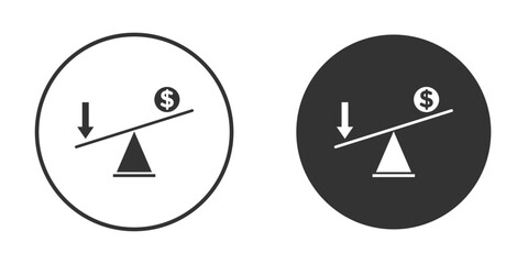 Leverage icon, symbol, Vector pictogram. Simple element illustration.