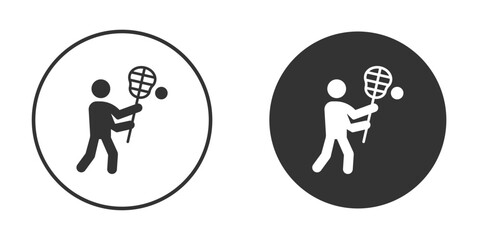 Lacrosse icon, symbol, Vector pictogram. Simple element illustration.
