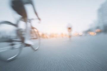 Blurred Bicycle Motion Background for Dynamic Website Header, Promotional Material, or Social Media Post
