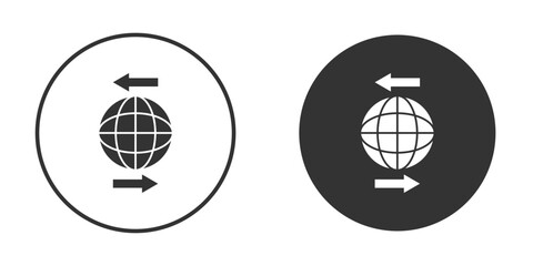 Import-export icon, symbol, Vector pictogram. Simple element illustration.