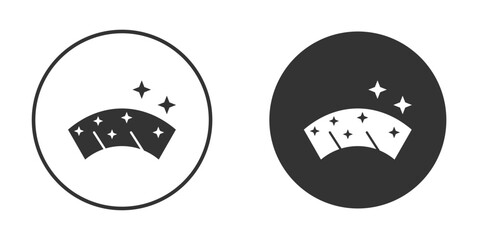 Windscreen icon, symbol, Vector pictogram. Simple element illustration.