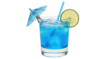 Isolated Blue Cocktail