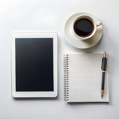 cup of coffee and notebook