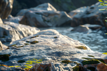 Organic rock surface featuring stunning mineral tones and peaceful natural ambiance