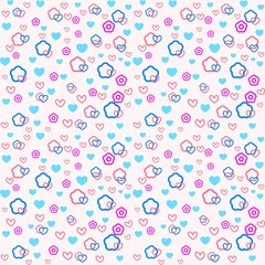Cute Seamless Patterns – Hearts, Stars, Animals, Leaves, Colorful Backgrounds